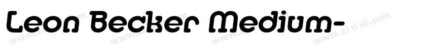 Leon Becker Medium字体转换